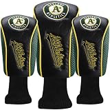 Oakland Athletics Black-Green 3-Pack Golf Club Headcovers