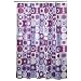 InterDesign Design Mod Square Shower Curtain, Purple, 72 Inch X 72 Inch