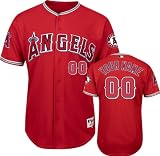 Los Angeles Angels of Anaheim Majestic -Personalized With Your Name- Alternate Scarlet Authentic Jersey
