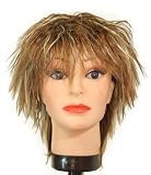13" Short Strawberry Blonde and Pale Blonde crimp / layers synthetic wigs