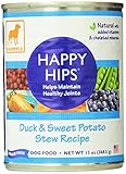 Dogswell Happy Hips for Dogs, Duck & Sweet Potato Stew Recipe, 13-Ounce Cans (Pack of 12)