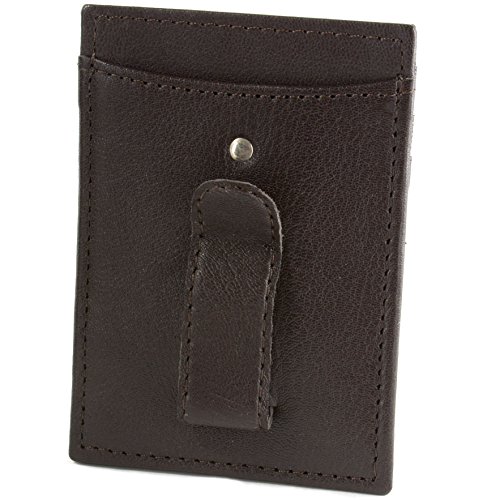 Hammer Anvil Men s Genuine Leather Minimalist Money Clip Front Pocket Wallet