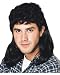 80's Black Mullet Wig