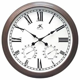 Infinity Instruments Large Metal Indoor Outdoor Rust Finish Clock by Infinity Instruments