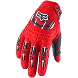 Fox Racing Dirtpaw Men's Motocross Motorcycle Gloves w/ Free B&F Heart Sticker - Bright Red