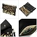 BMC Dual Color Faux Leather Vinyl Decorative Cut Out Print Large Envelope Clutch