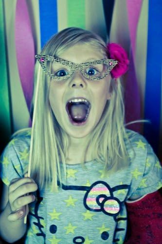 Bridal Party Glasses Set - The Leather Meow. Perfect for Shower and Party Photo Booth.
