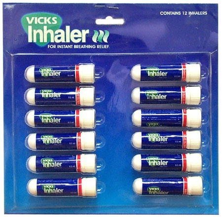 VICKS Inhaler, For instant breathing relief, Contains 12 Inhalers.