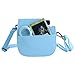 Katia Vintage Pu Leather Bag for Fujifilm Mini 9/8+/ 8 with Shoulder Strap and Pocket (Blue E)