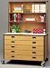 Kitchen & Housewares : Fleetwood 15.3 Mobile Drawer Cabinet with Hutch