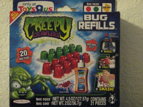 Creepy Crawlers Bug Refill - Green and Red Bug Eggs & Orange Bug Goo.