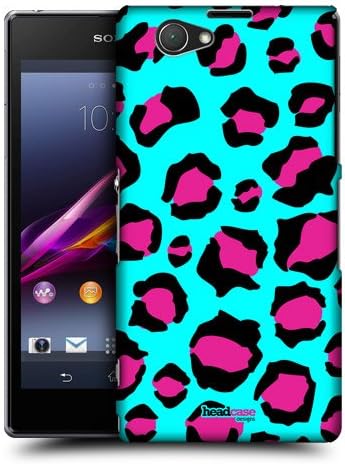 Head Case Designs Cyan Leopard Mad Prints Protective Snap-on Hard Back Case Cover for Sony Xperia Z1 Compact D5503