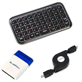 EZOLink 3.2FT (1M) Retractable Micro-HDMI Cable + Bluetooth Wireless Mini Keyboard + Mini Brush for Acer ICONIA W510/ W700/ A110 ; Asus VivoTab RT, Transformer Pad Infinity TF700T ; Motorola DROID RAZR MAXX HD/ HD XT926, Photon Q 4G LTE XT897 ; Samsung ATIV TAB, Galaxy S Lightray 4G / SCH-R940