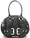 Guess Ofelia Large Snakeskin Satchel in Black (GUESS HANDBAGS, PURSES, BAGS)