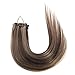 Emosa Clips in Remy Human Hair Extensions for Women Beauty Hot Sale (#4/27-medium brown mixed with dark blonde)