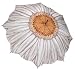 White Daisy Women's Compact Umbrella Auto Button Open Gift