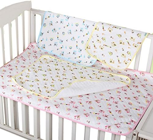Jerrybaby Cotton Bamboo Fiber Breathable Waterproof Underpads Mattress Pad Sheet Protector for Baby Children or Adults (S (17.7x13.7inch), Yellow)