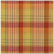 Durable Flat Weave 100% Cotton Colorful Yellow and Orange Plaid Tablecloth 60x60 Inches