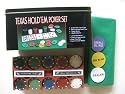 Texas Hold'em Poker Set : 200 Chips W Rack, Gaming Mat, 1 Big Blind, 1 Small Bline, 1 Dealer Botton