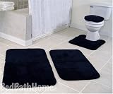 Royale Black Plush Bath Rug