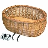Basil Pluto Front Animal Basket for Bicycles, Natural Wicker