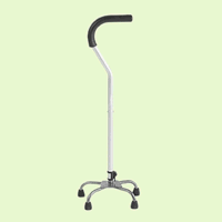 Invacare Quad Cane w/Invacare Grip, Medium Base, 2/Case