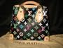 Louis Vuitton Black Audra Multicolore Handbag