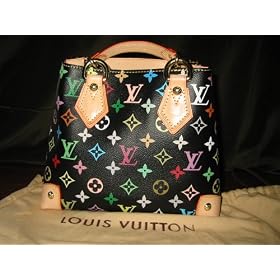 Louis Vuitton Black Audra Multicolore Handbag