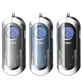 COBY CX-9SVR Mini Digital AM/FM Radio with Neck Strap in Silver