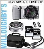 Sony Alpha NEX-5 Two Lens Bundle Deluxe Kit Includes Sony Alpha NEX-5K/S Si ....