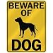 BEWARE OF  AMERICAN PIT BULL TERRIER  PARKING SIGN DOG