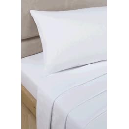 Flannelette White King Size Flat Sheet