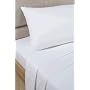 Flannelette White King Size Fitted Sheet