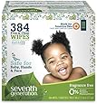 Seventh Generation Free and Clear Baby Wipes with Flip Top Dispenser, 384 Count