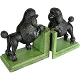 Cast Iron Black Poodle Bookends