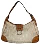 Etienne Aigner Purse Handbag Geometric Logo Collection Ivory/Vachetta Fairy
