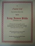 An Original Leaf from the first edition of the 1611 King James Bible (Book of Job)