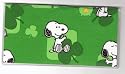 Checkbook Cover Made with Peanuts Snoopy Lucky Shamrock Fabric