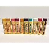 10 Pack Multi Flavor Burts Bees Assortment Lip Balms (Original, Acai, Pomegranate, Island (Passionfruit), Pink Grapefruit, Hydrating (Coconut/pear), Wild Cherry, Honey, Medicated (Eucalyptus) and Mango)