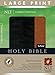 Compact Edition Bible NLT, Large Print, TuTone (LeatherLike, Black/Tan, Indexed, Red Letter)