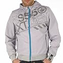 CrossHatch Mens Raxel Zip Hooded Jacket Grey