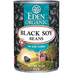 Eden Organic Black Soy Beans, No Salt Added, 15-Ounce Cans (Pack of 12)