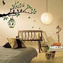 Tree with a Hanging Bird Cage Sticker Decal for Baby Nursery Kids Room