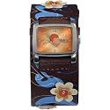Fossil Limited Edition Curious George Watch ( sz. One Size Fits All, Brown Flower Band/Orange Dial )