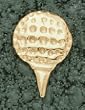 Golf Ball on Tee Charm - 14KT Gold Jewelry