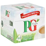 PG Tips Black Tea, Pyramid Tea Bags, 40-Count Boxes (Pack of 6)