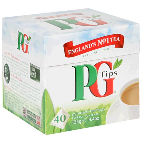 PG Tips Black Tea, Pyramid Tea Bags, 40-Count Boxes (Pack of 6) by PG Tips