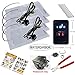WATERCARBON Water Carbon Universal 2 Wheel Switch Car Heated Seat Heater Pad Car Seat Warmer Covers Kit Uses Carbon Fiber Premium White Heating Pad 2 Seats and Hog Rings Pliers, 100 Hog Rings