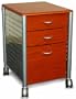 Innovex Mobile Filing Cabinet, Medium Cherry