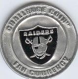NFL Oakland Raiders Challenge Coin Poker Guard with black velvet pouch